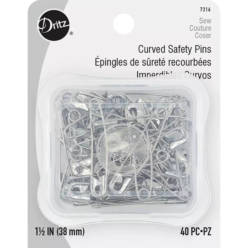 1 1/2" Curved Safety Pins