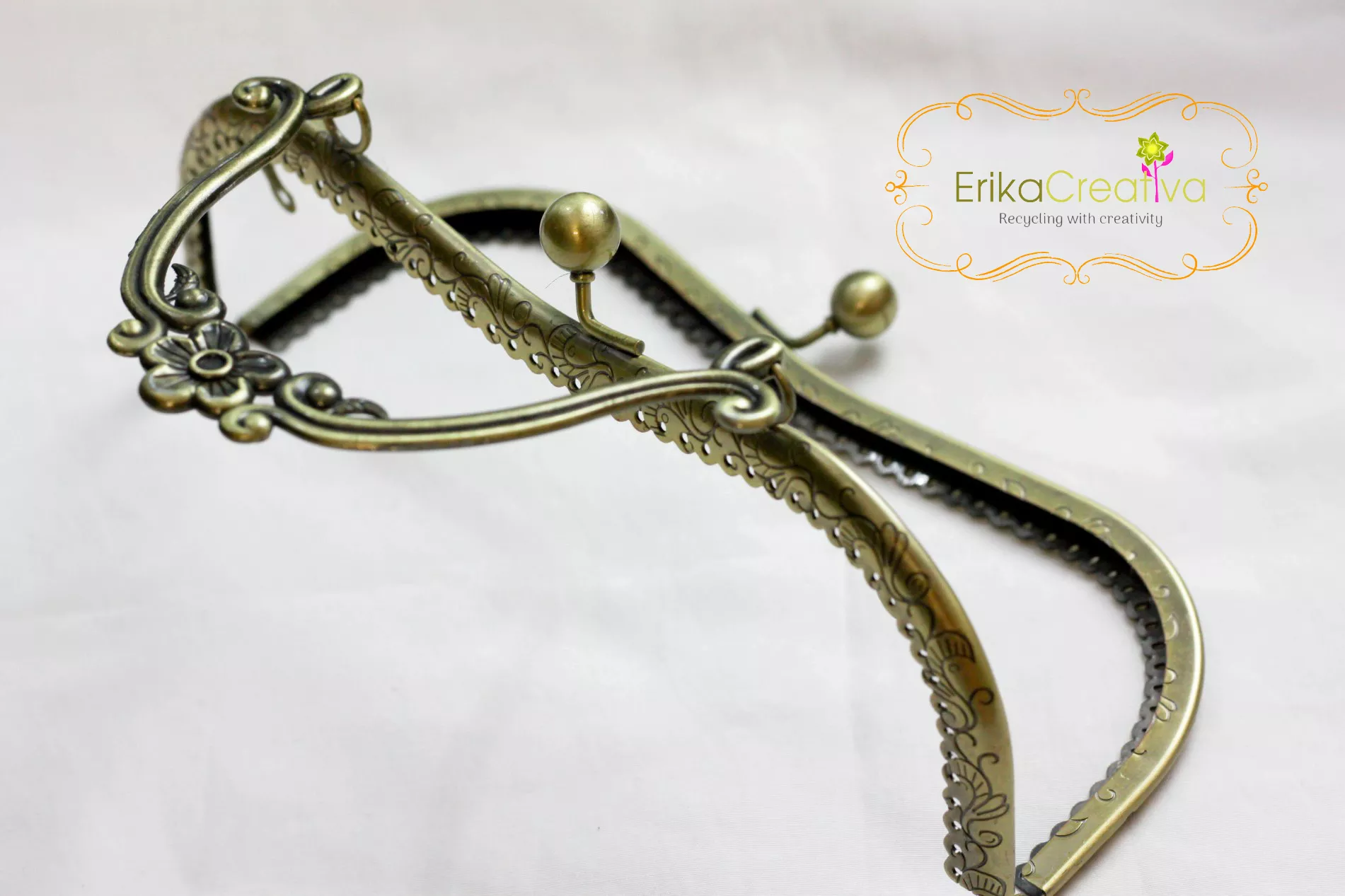 20.5cm Bronze Color Metal Purse Frame Handle
