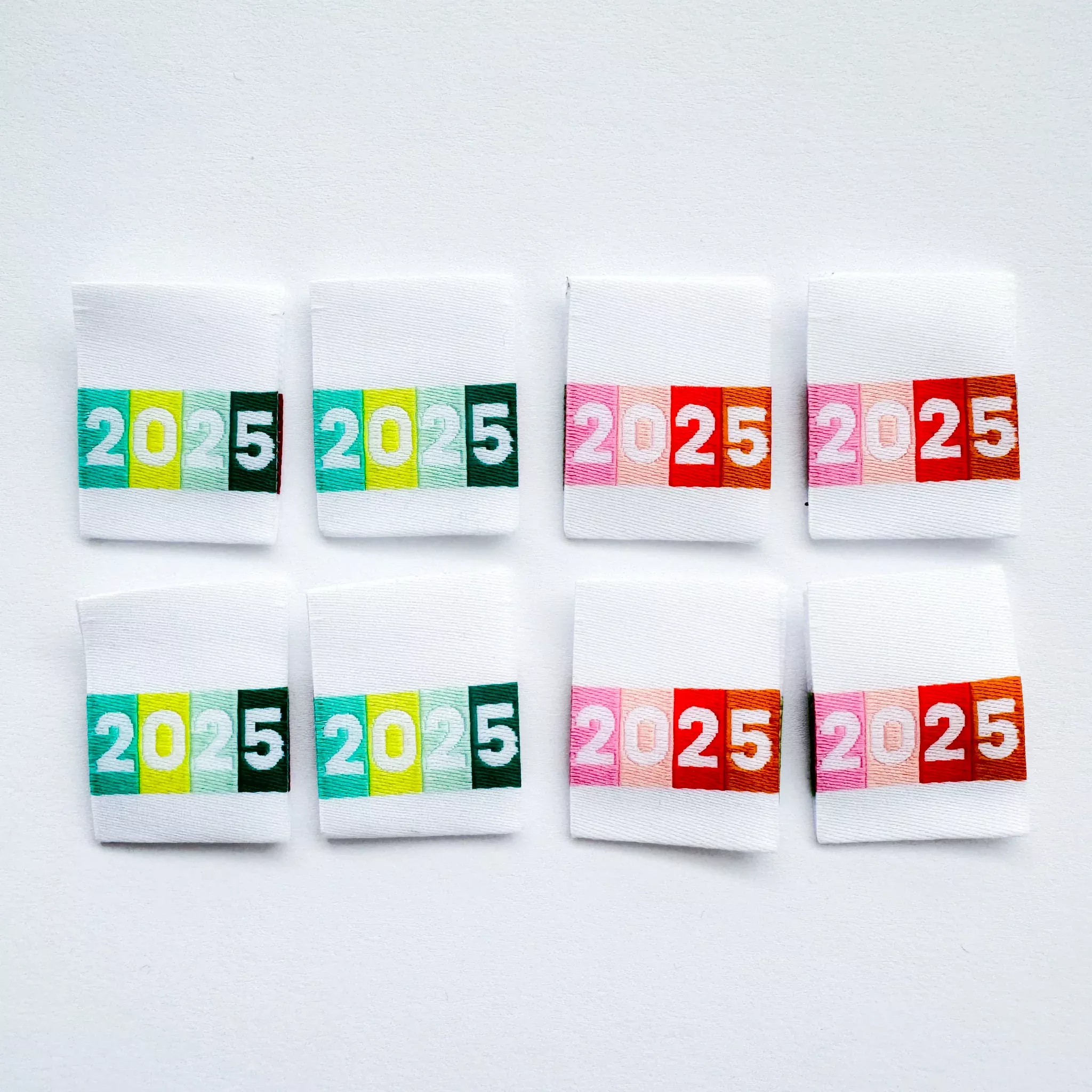2025 Reversible Woven Labels Set of 8