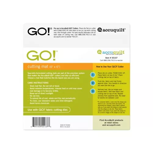 AccuQuilt Go! Cutting Mat 6" x 6"