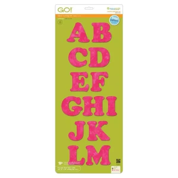 AccuQuilt Go! Fabric Cutting Die Carefree Alphabet Set