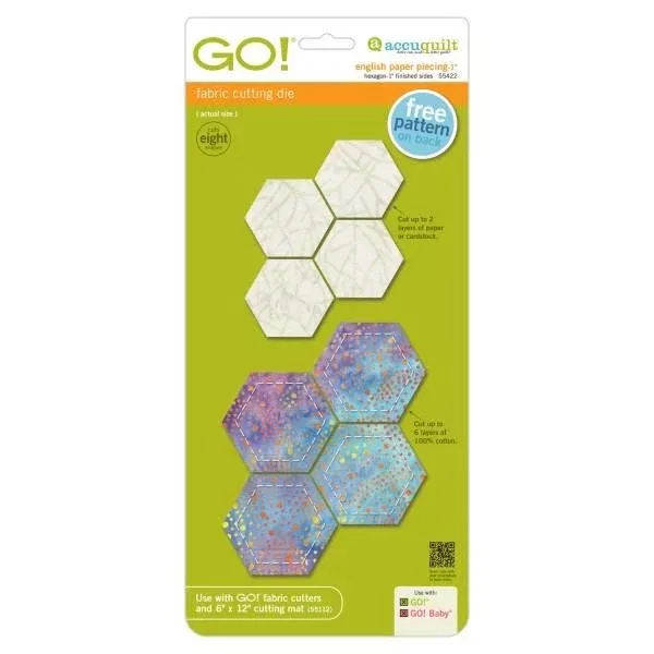 AccuQuilt Go! Fabric Cutting Die English Paper Piecing 1"