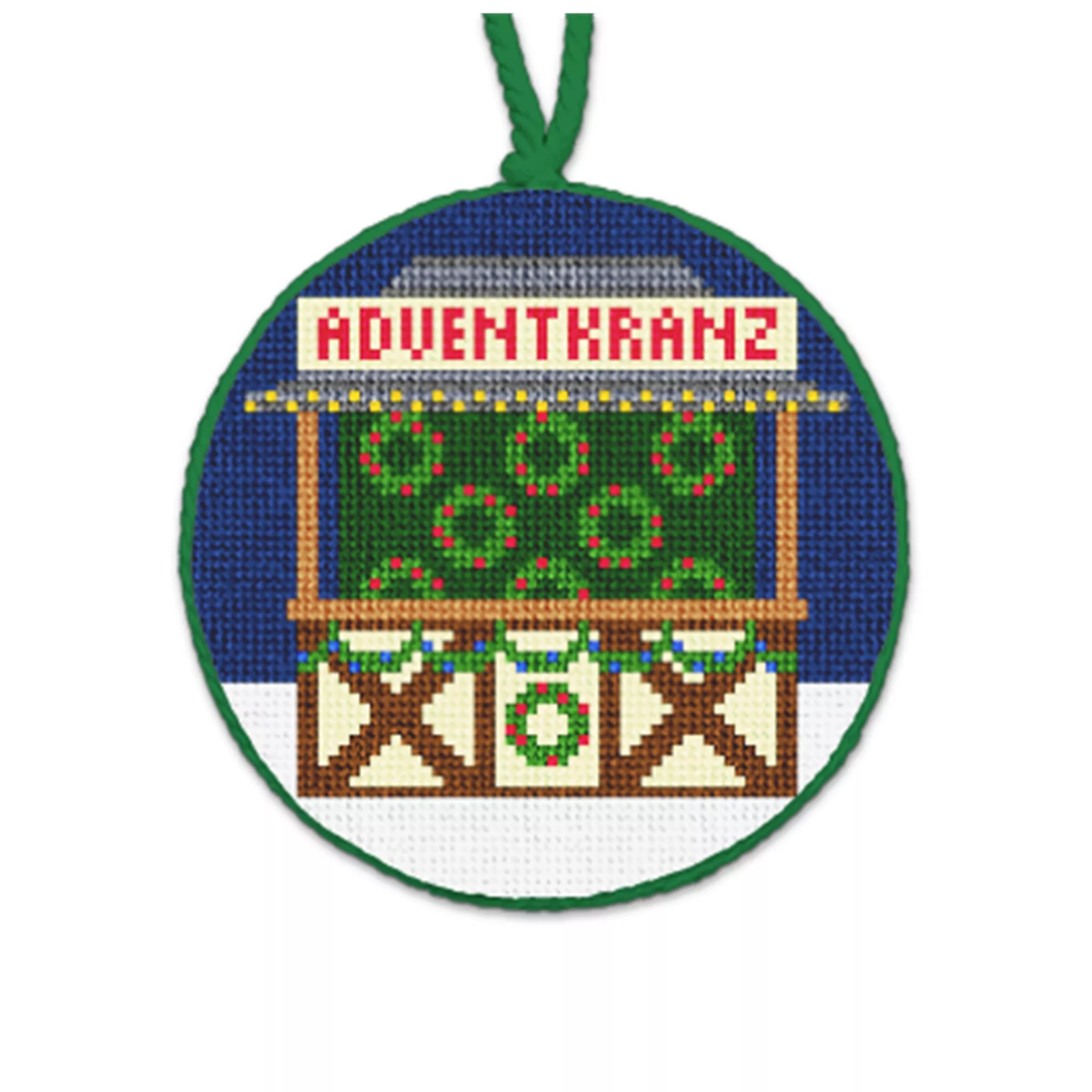 Advent Wreaths Needlepoint Ornament
