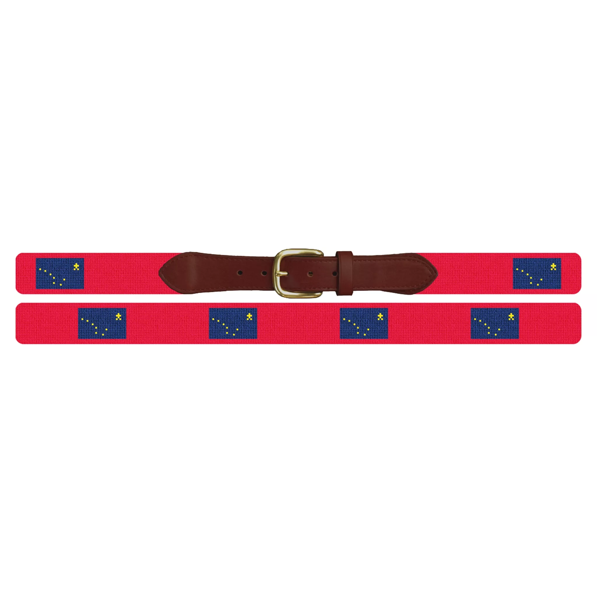 Alaska Flag Needlepoint Belt