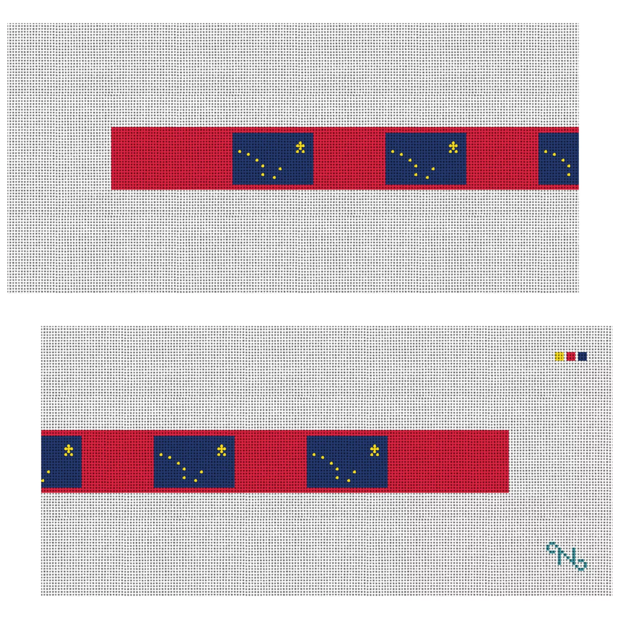 Alaska Flag Needlepoint Dog Collar Kit