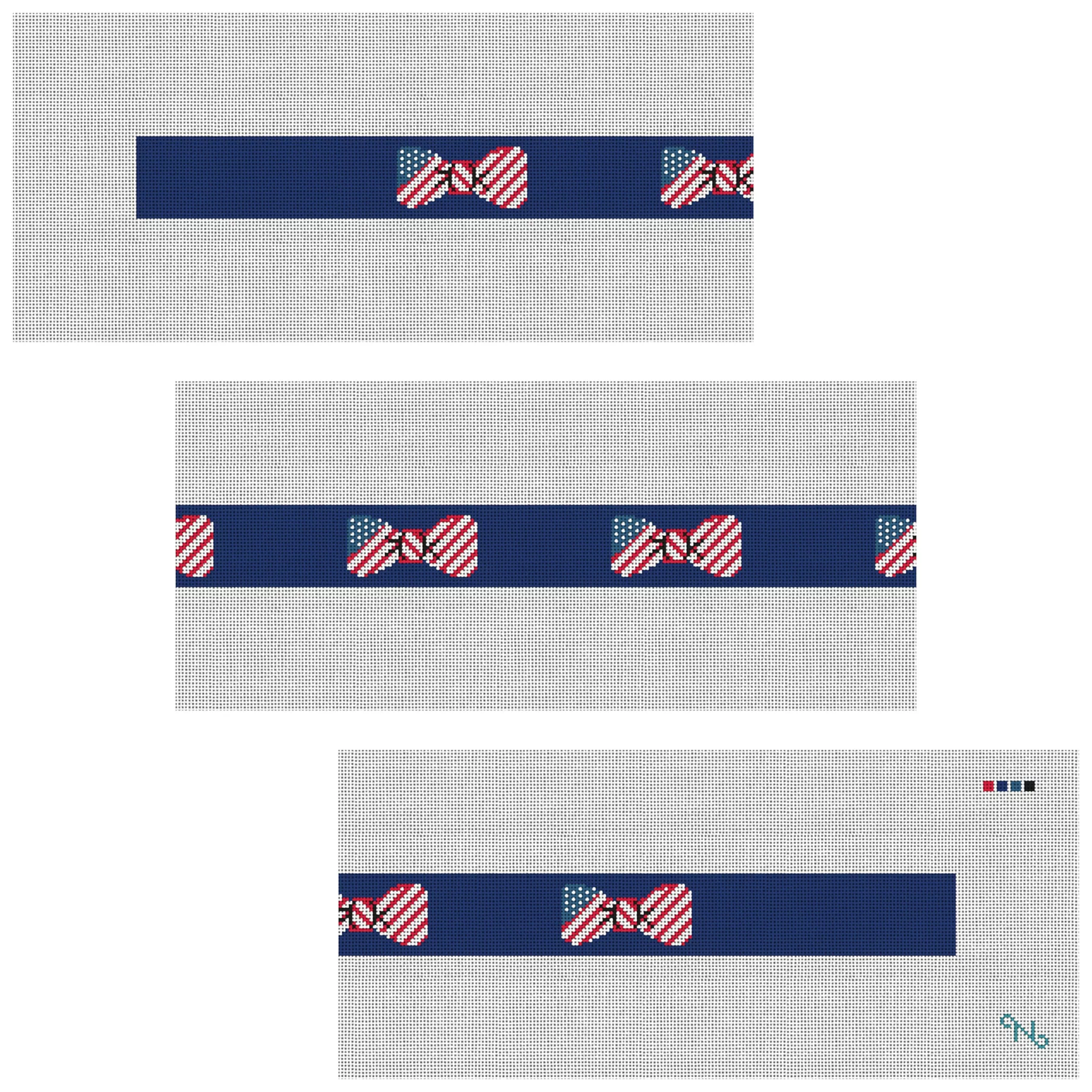 American Bow Tie Needlepoint Belt Kit