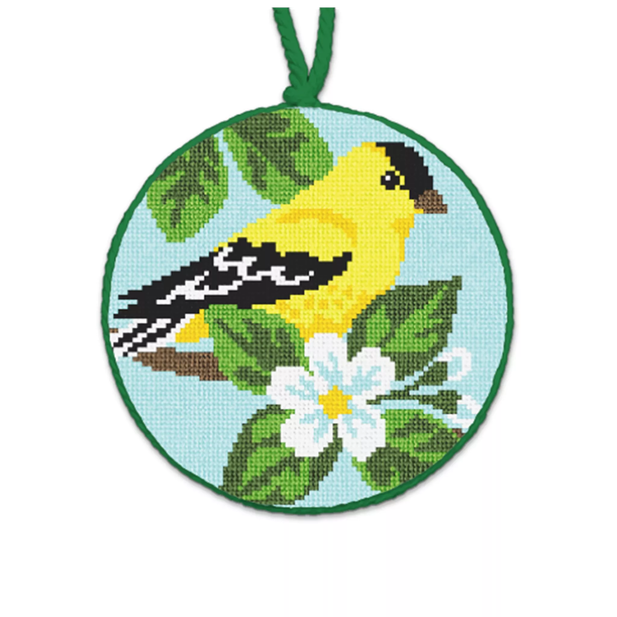 American Goldfinch Needlepoint Ornament