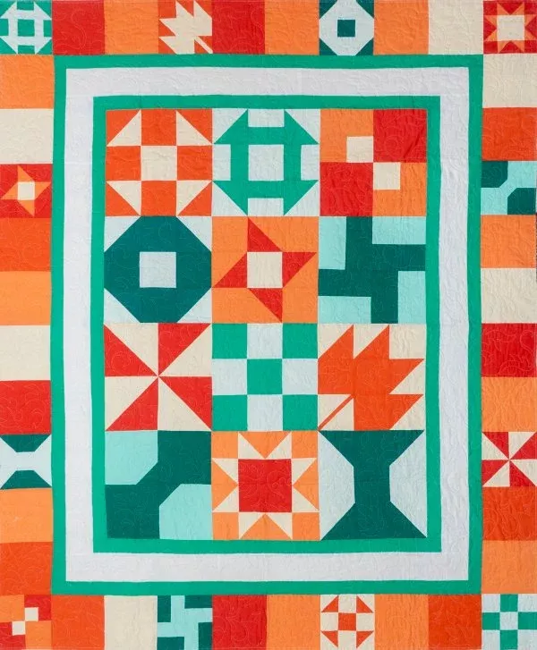 Antiquated Etiquette - Orange and Teal Colorway