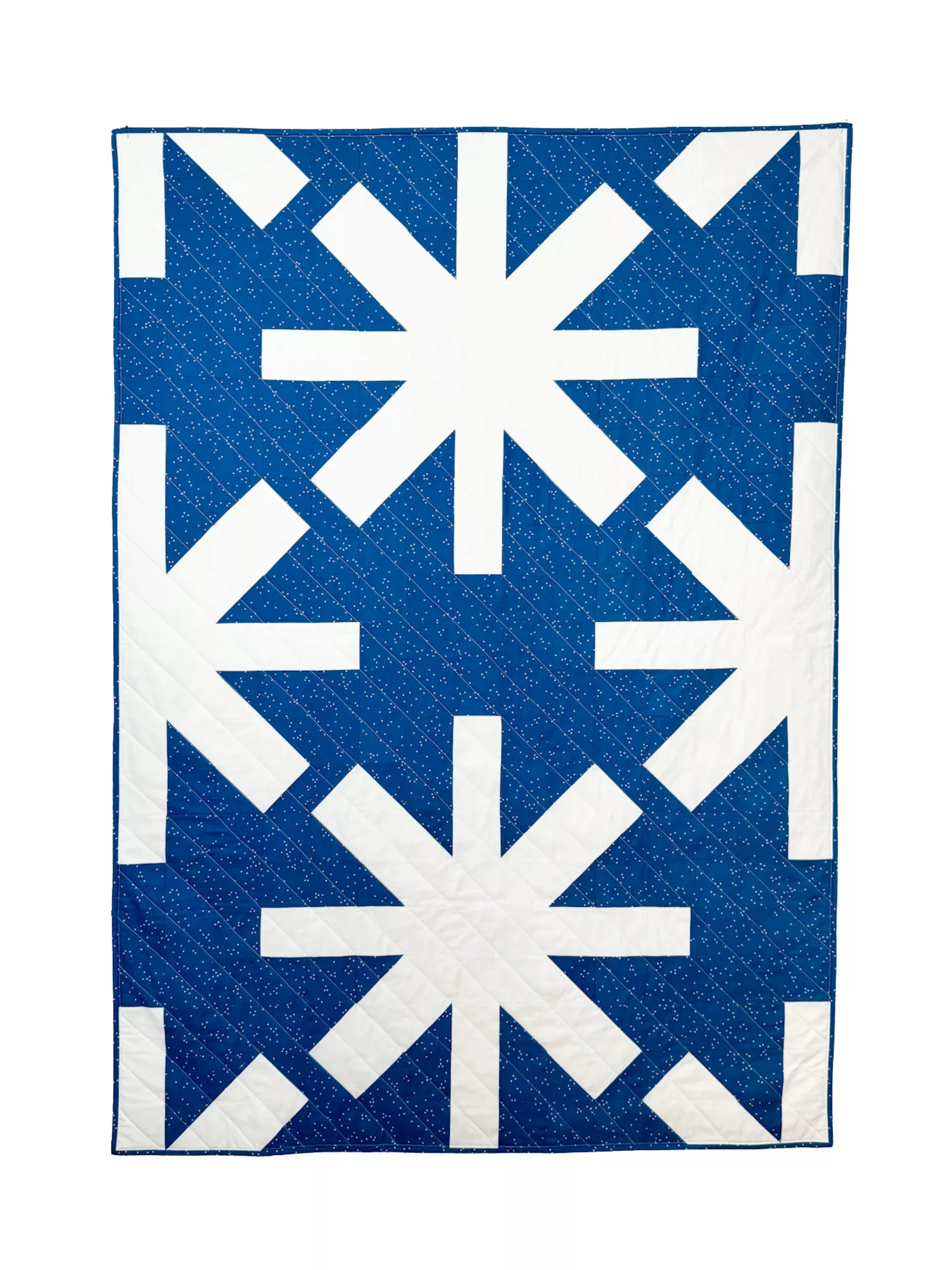 Asterisks Quilt - Blue Snowflake Cuddle Version