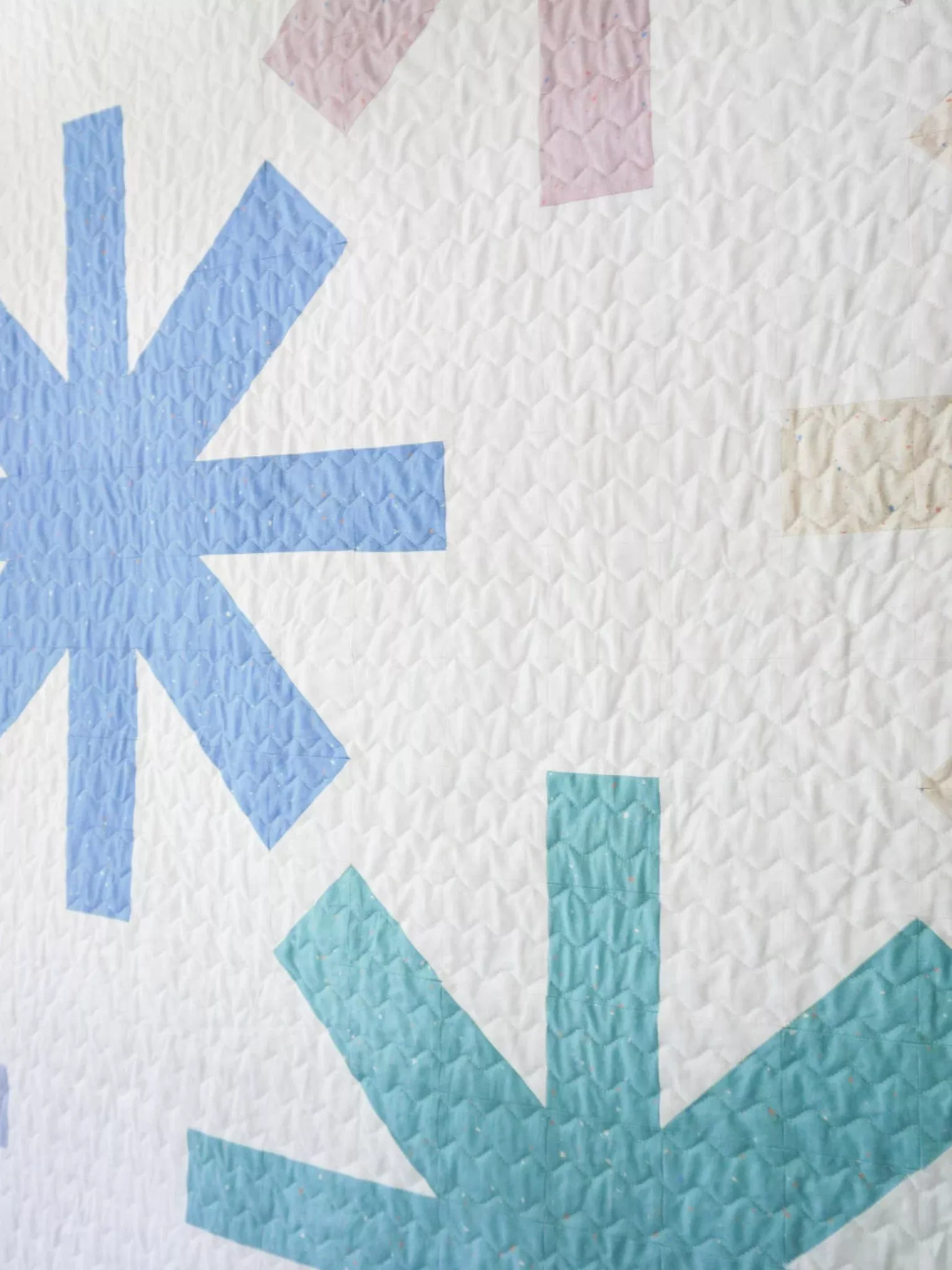 Asterisks Quilt - Blue Terrazzo Version