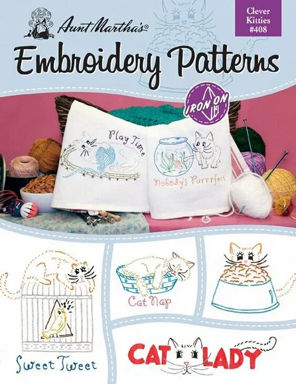 Aunt Martha Book -#408 Clever Kitties