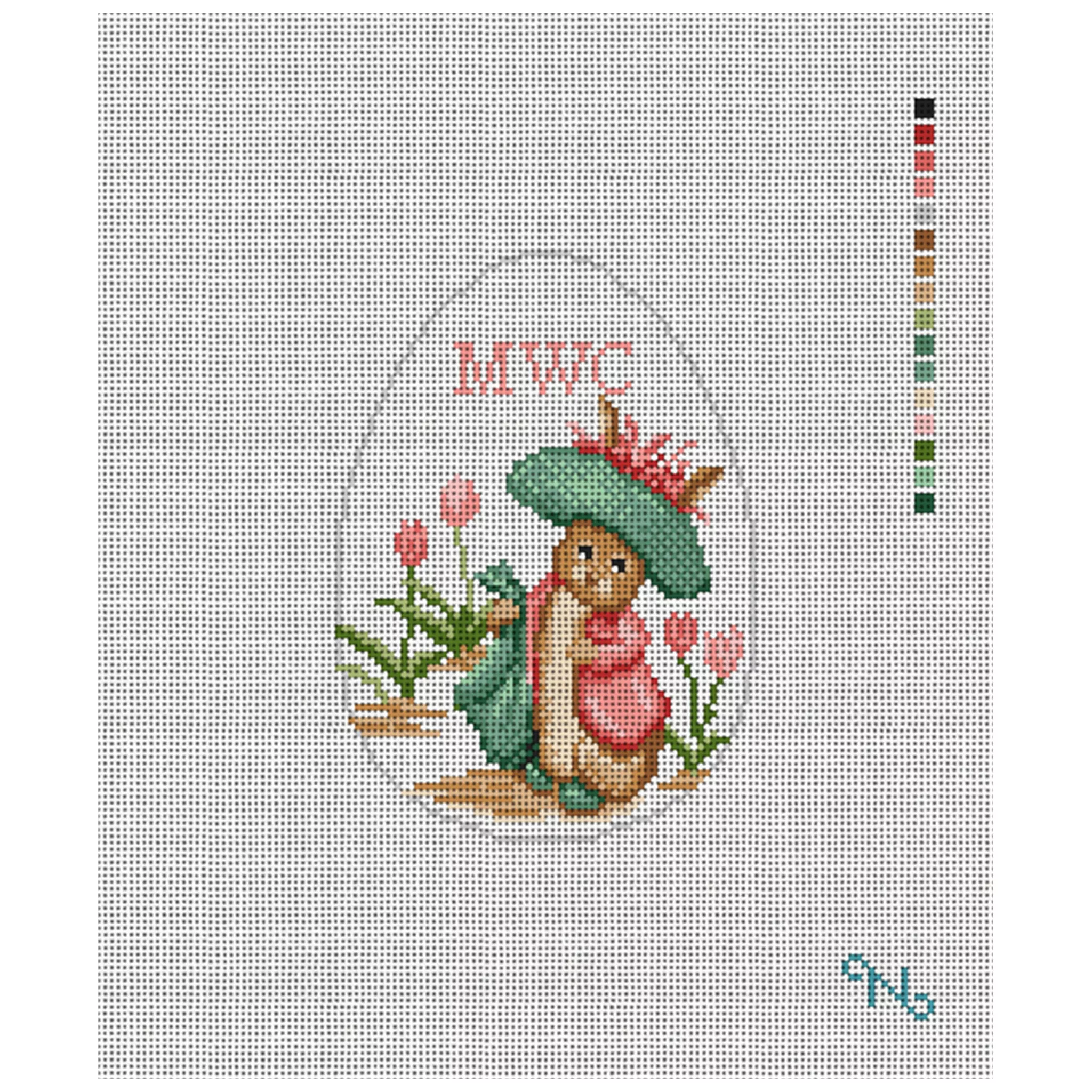 Benjamin Bunny Easter Egg Needlepoint Ornament Kit