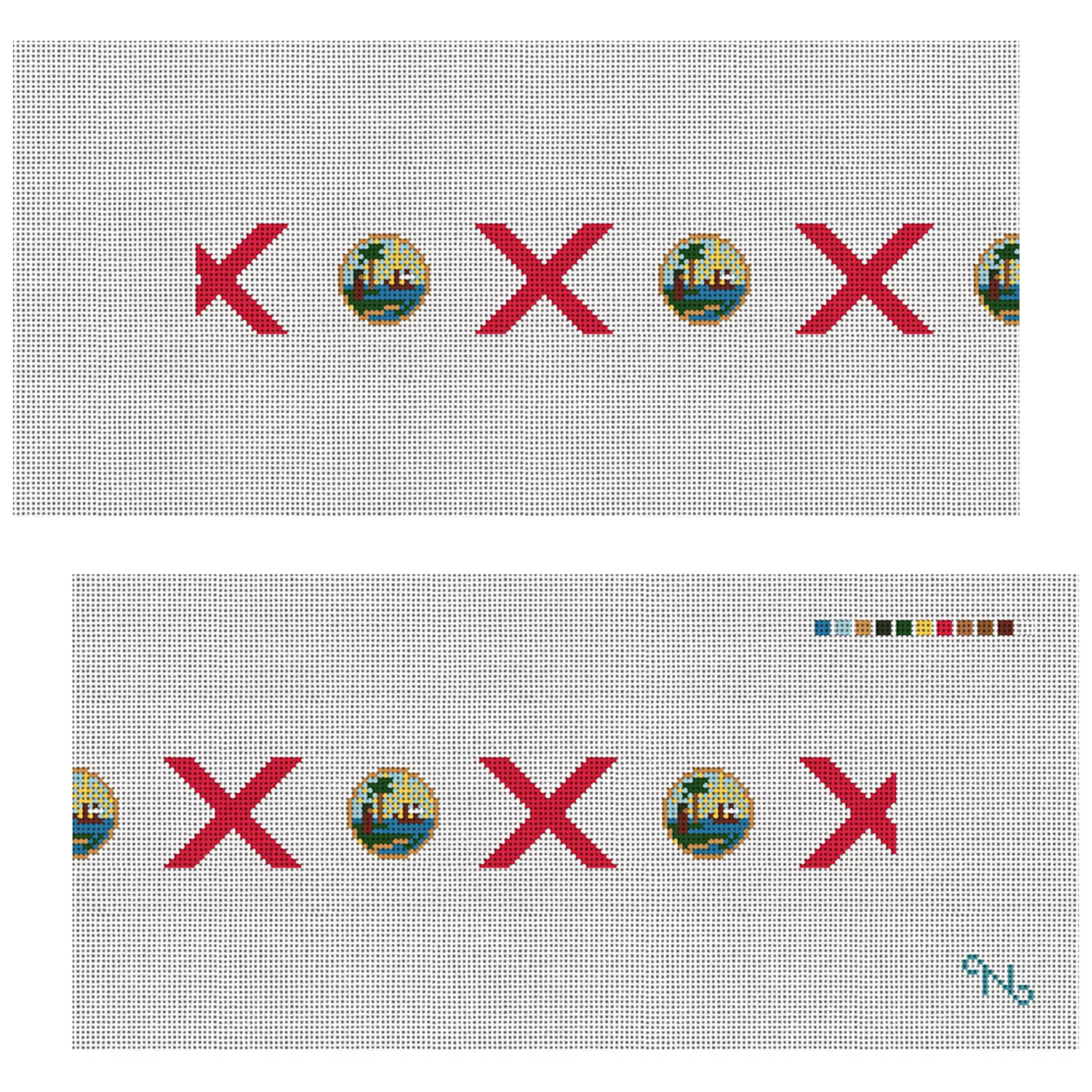 Big Florida Flag Needlepoint Dog Collar Kit