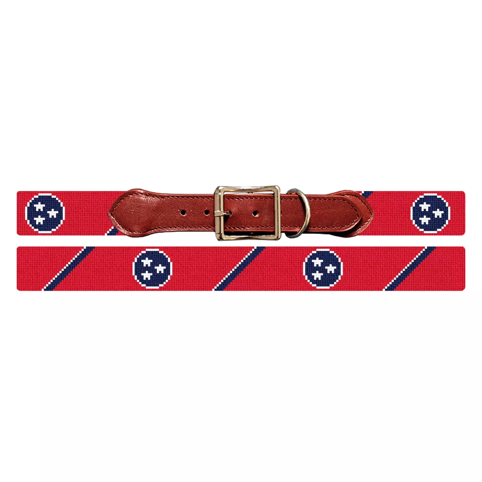 Big Tennessee Flag Needlepoint Dog Collar