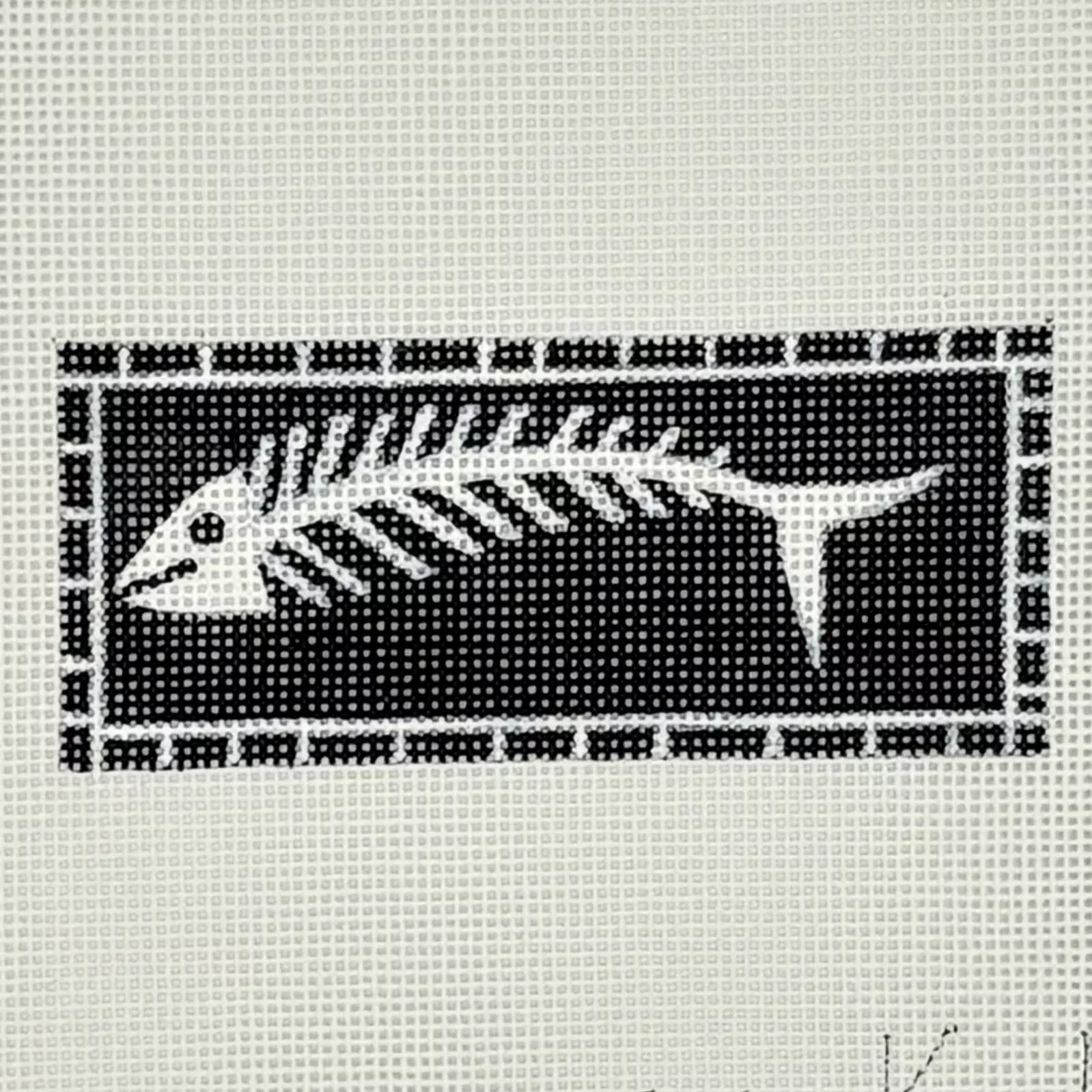 Black with Fish Skelton