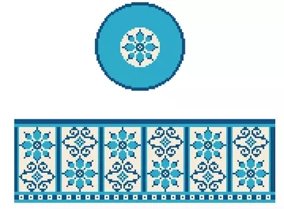 Blue & Teal Floral Hinged Box FS R-34C