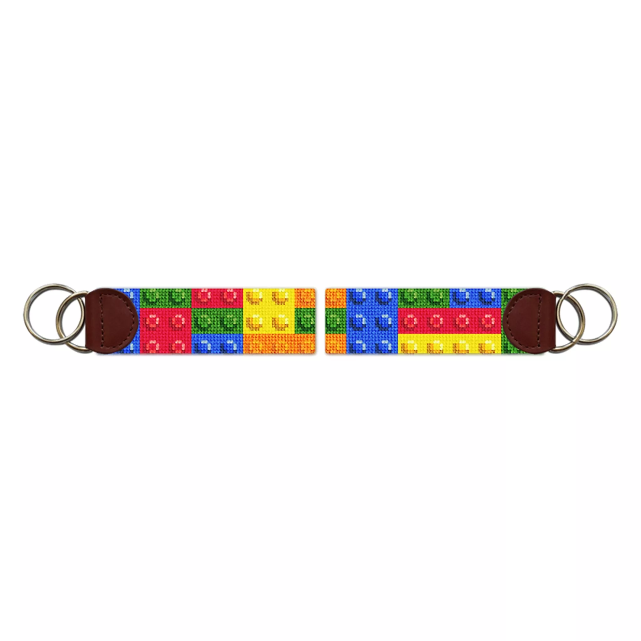 Brick By Brick Needlepoint Key Fob