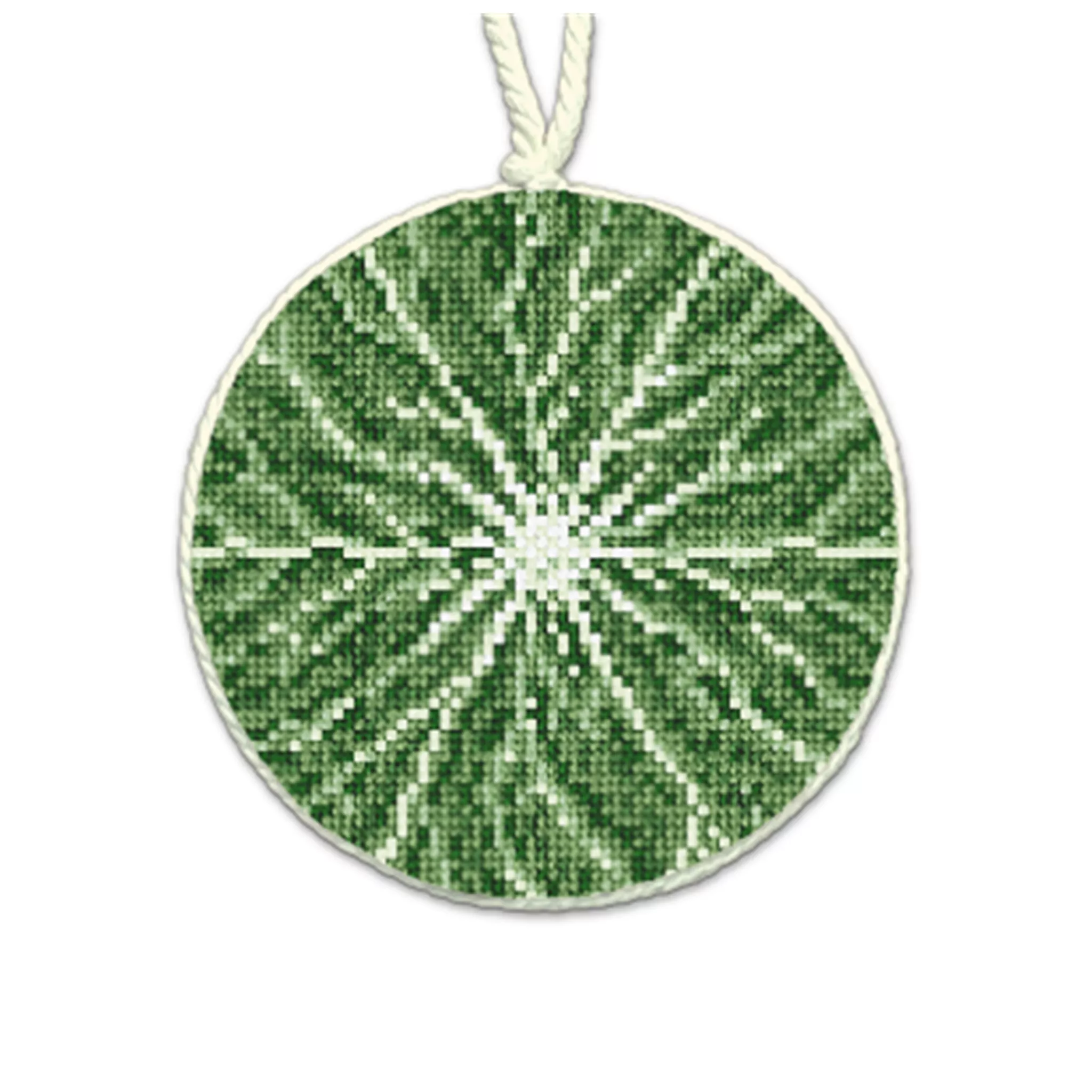 Cabbage Leaf Needlepoint Ornament