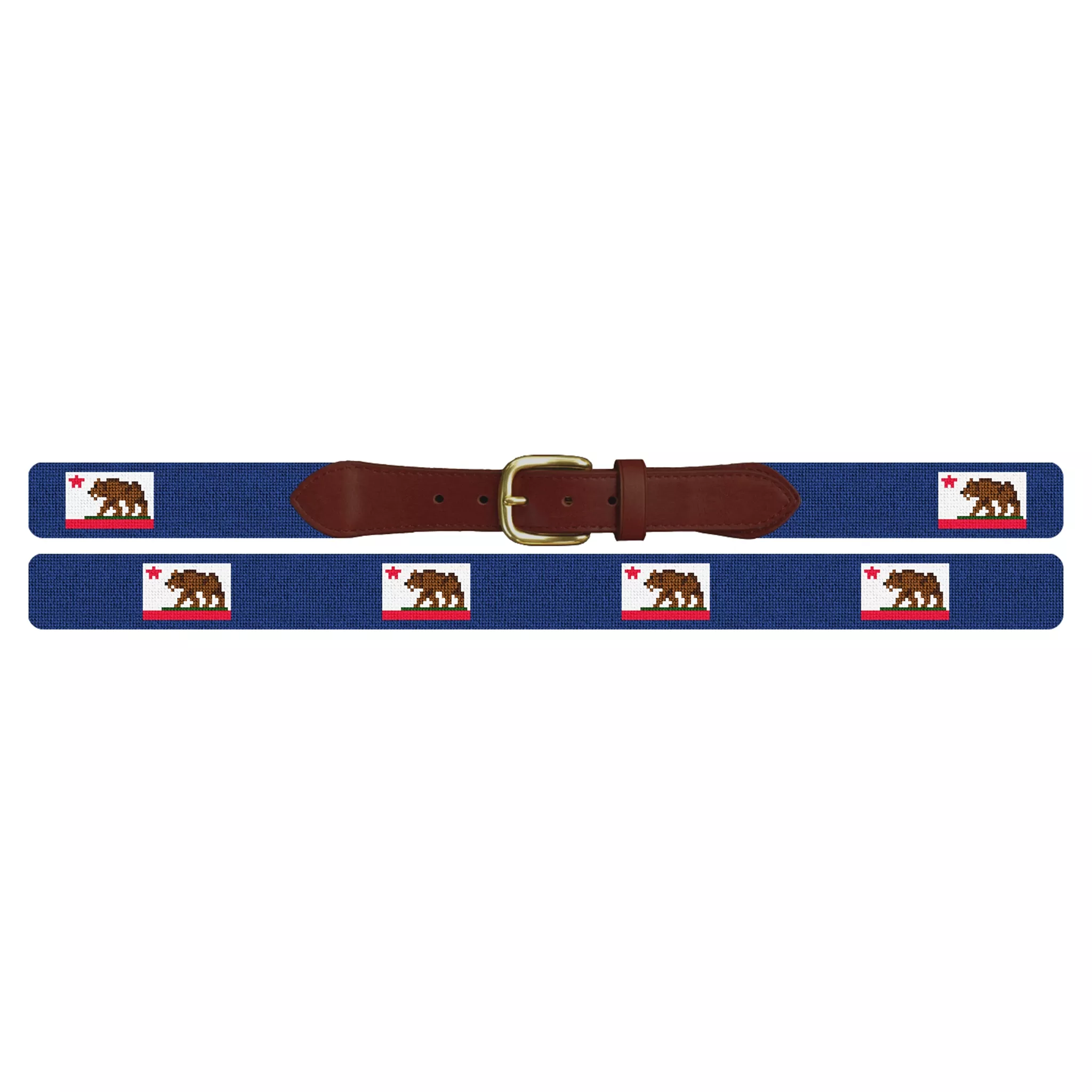 California Flag Needlepoint Belt