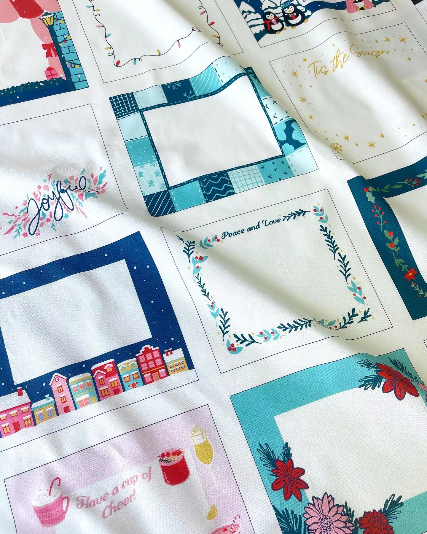 Christmas Quilt Label Panel by Figo Studio