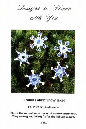 Coiled Fabric Snowflakes