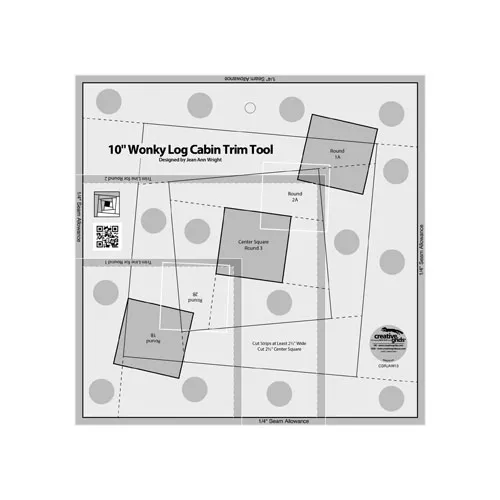 Creative Grids 10″ Wonky Log Cabin Trim Tool