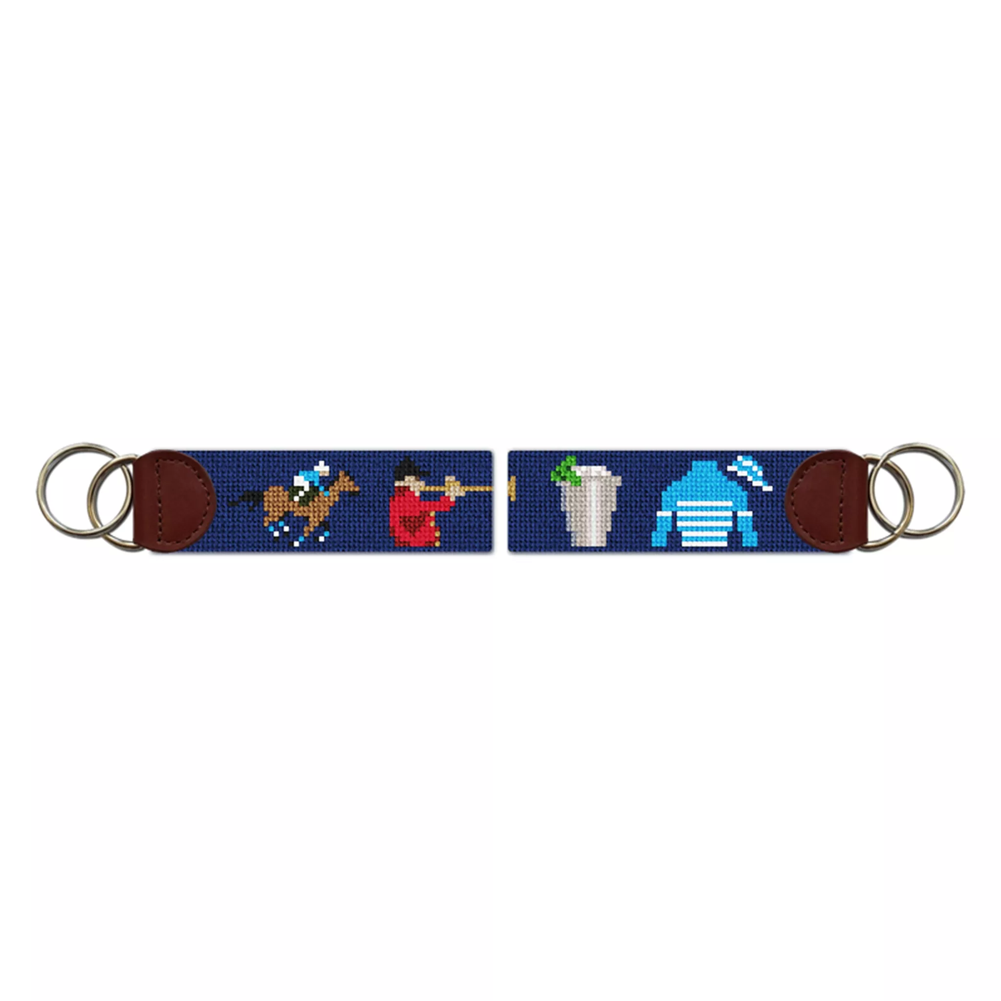 Derby Icons Needlepoint Key Fob