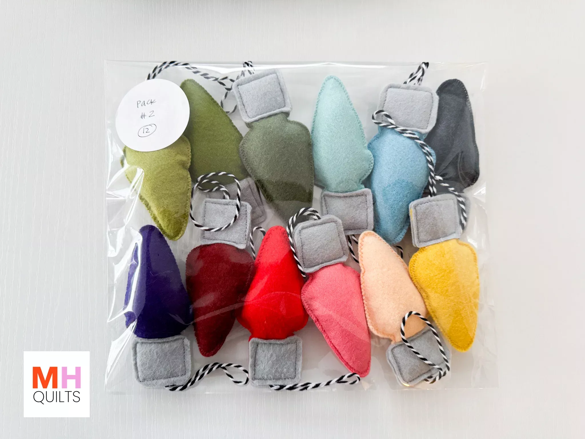 Felt Christmas Bulb Ornament Bundle #2
