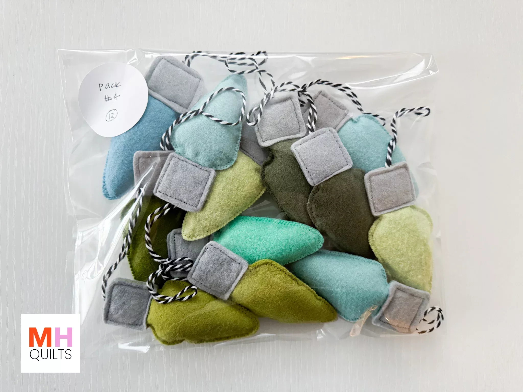 Felt Christmas Bulb Ornament Bundle #4