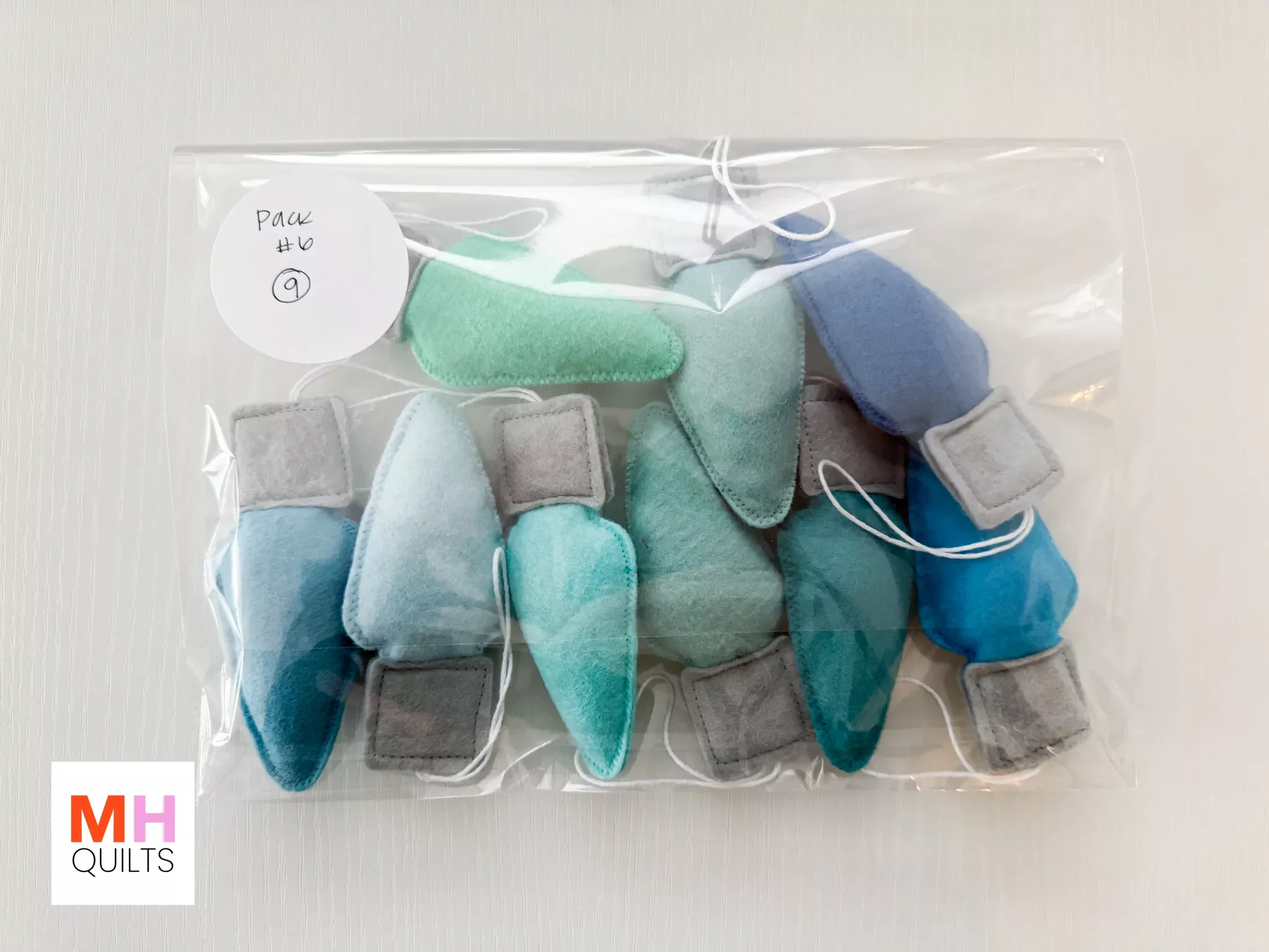 Felt Christmas Bulb Ornament Bundle #6