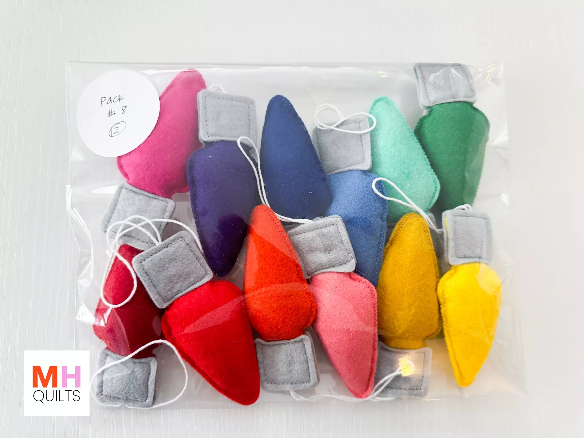 Felt Christmas Bulb Ornament Bundle #8