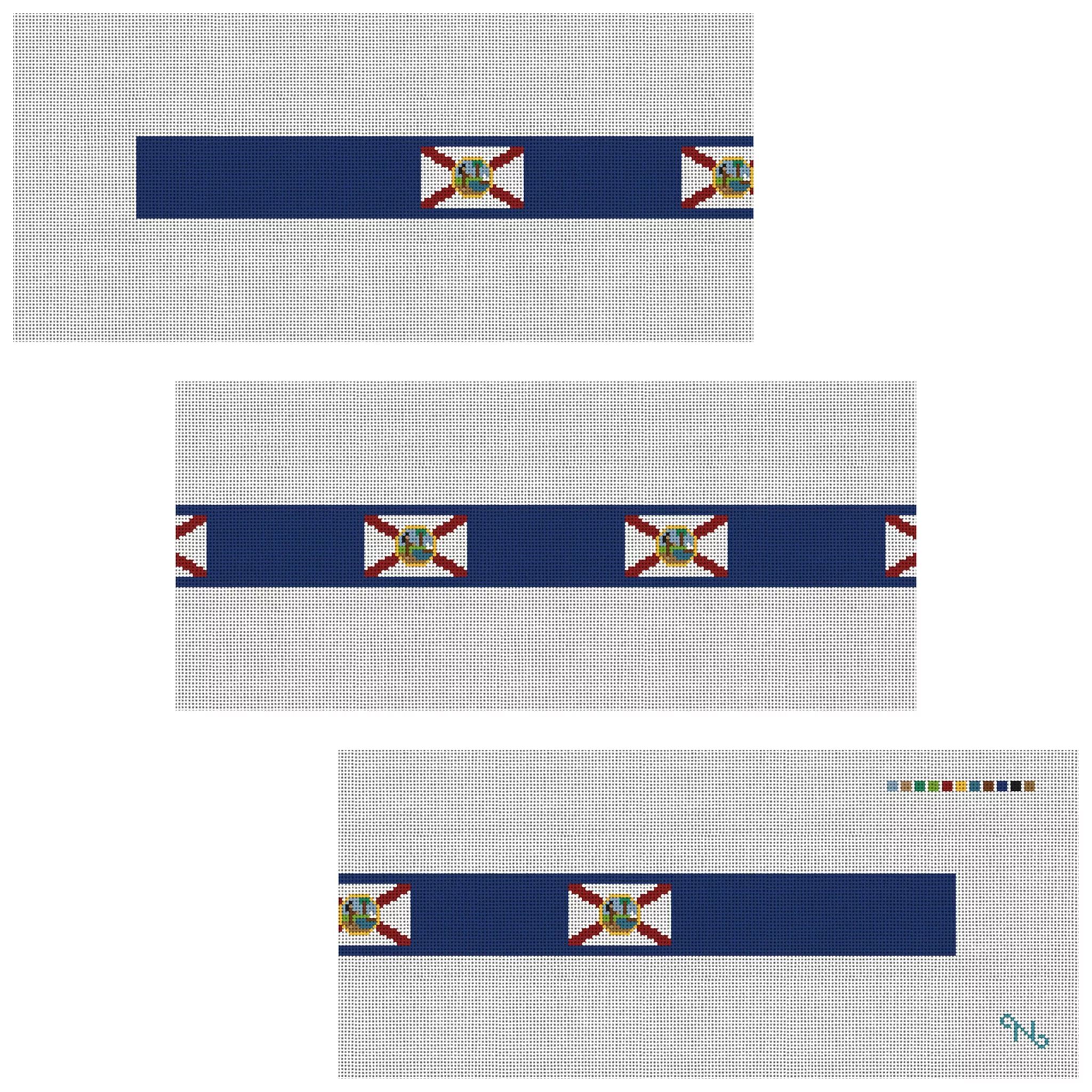 Florida Flag Needlepoint Belt Kit
