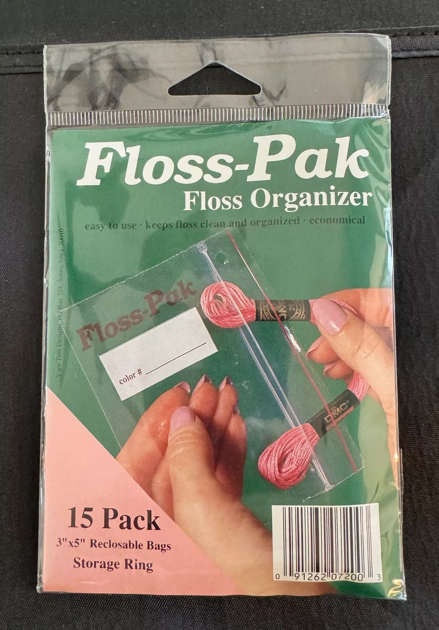 Floss-Pak 15 Bag Pack with 1.5" Storage Ring