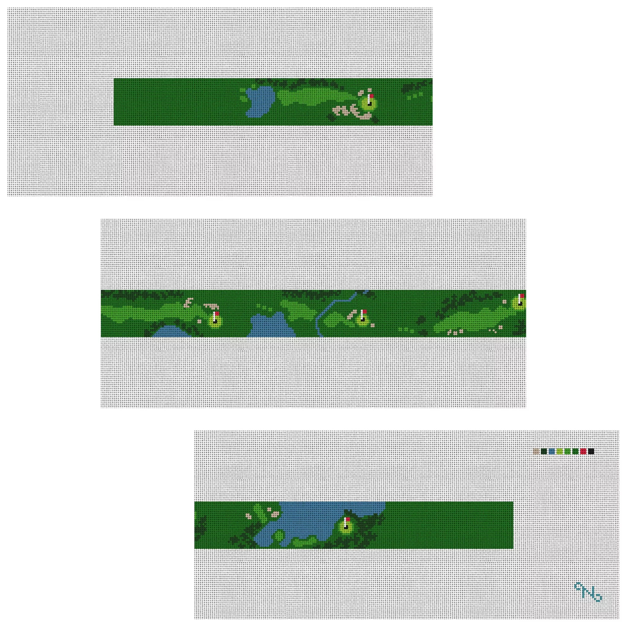 Fox Run Golf Course Needlepoint Belt Kit