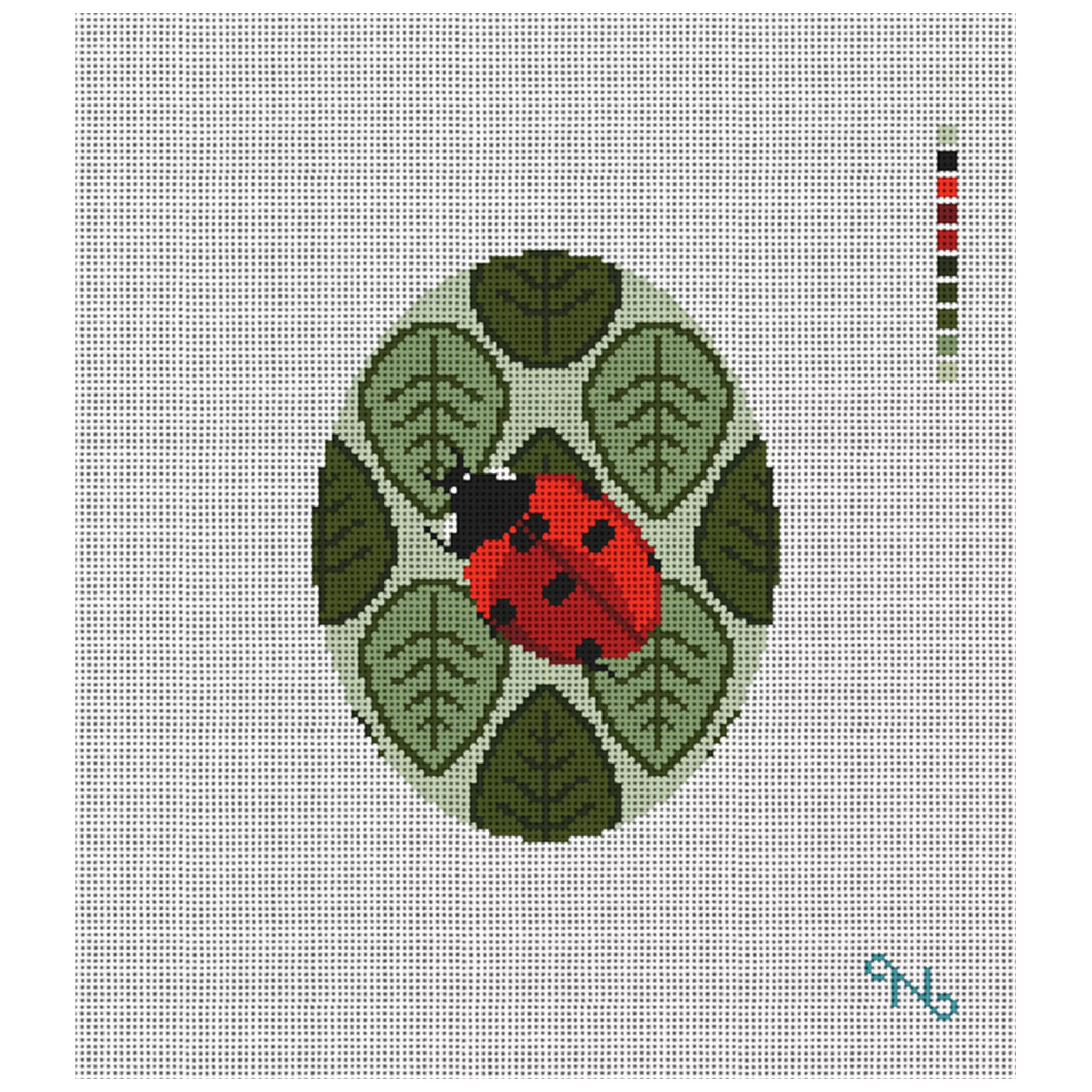Garden Ladybug Needlepoint Ornament Kit
