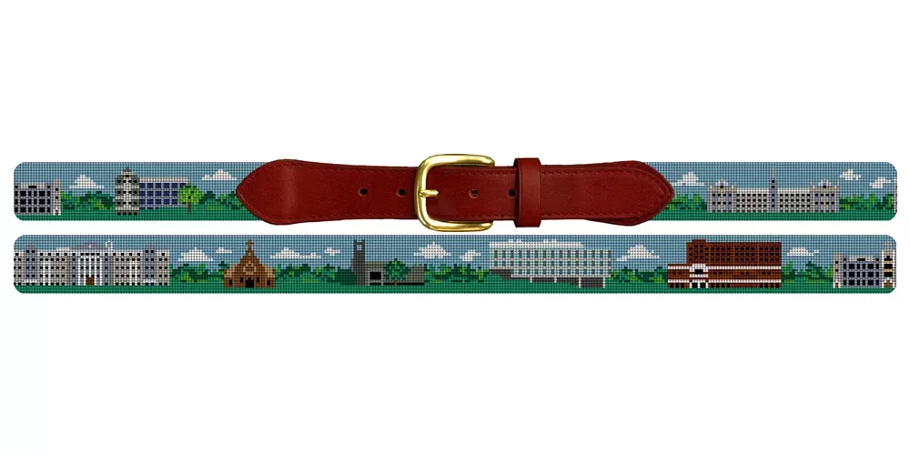 Georgetown Washington Landscape Needlepoint Belt