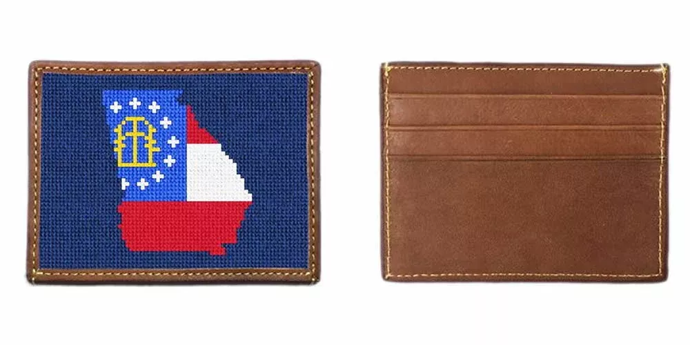 Georgia State Needlepoint Card Wallet