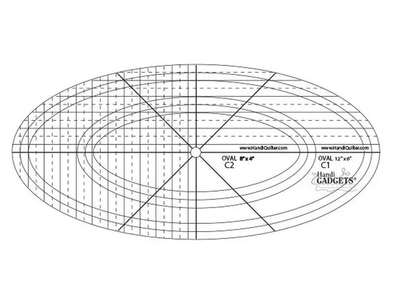 HANDI OVAL RULER C-8x4"; 12x6"