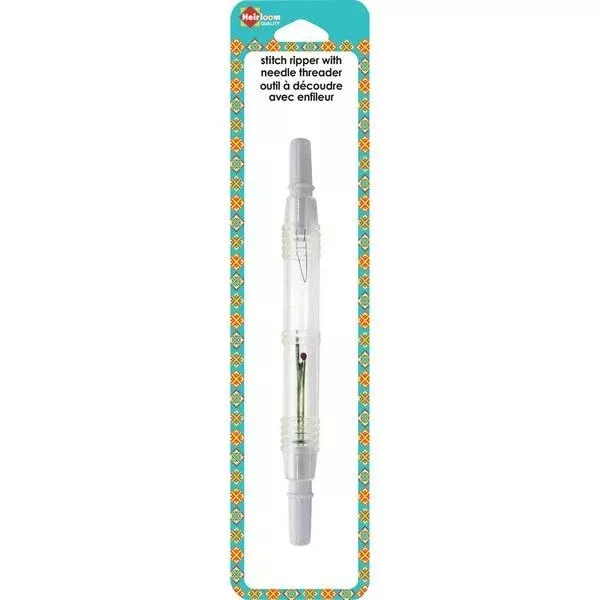 Heirloom Stitch Ripper with Needle Threader