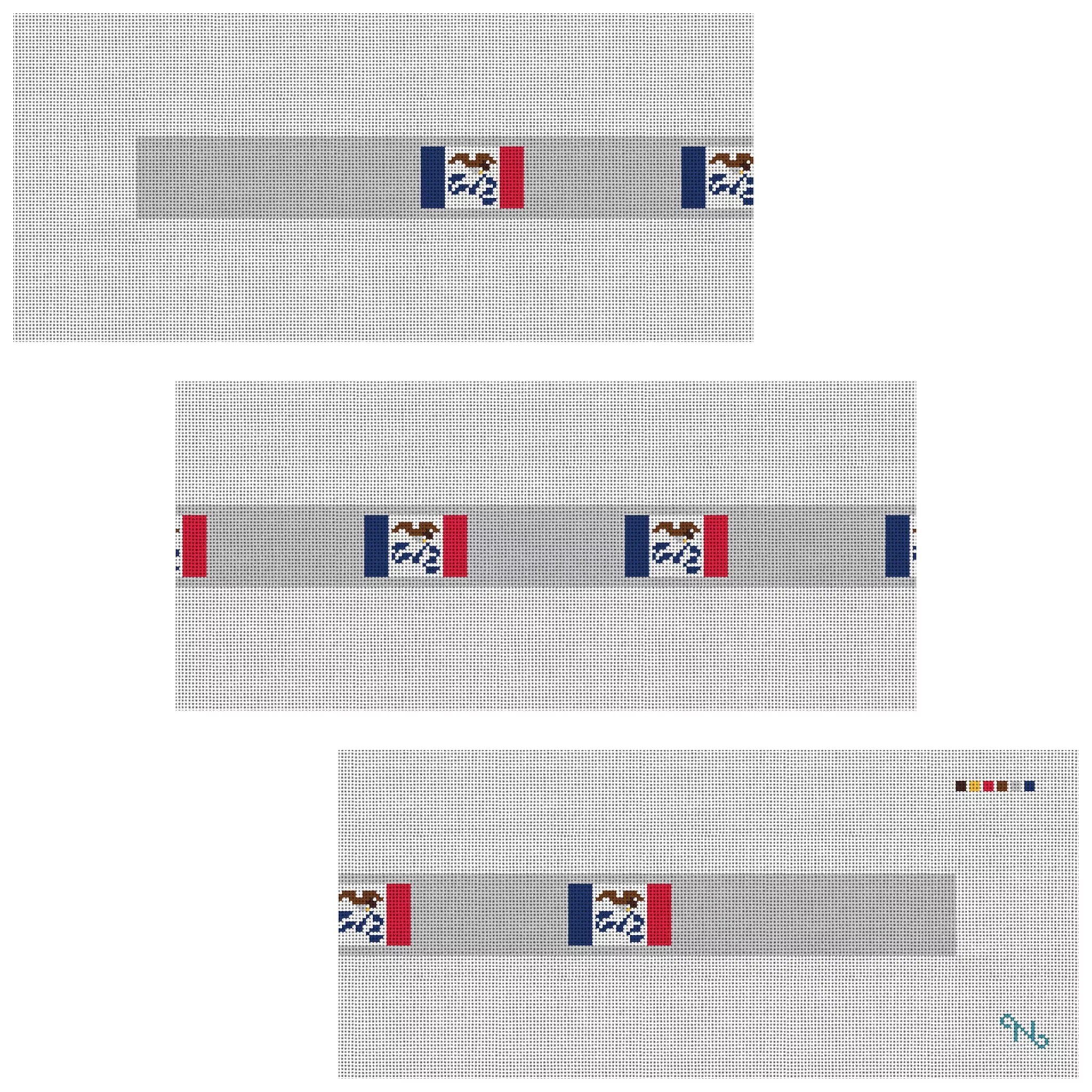 Iowa Flag Needlepoint Belt Kit