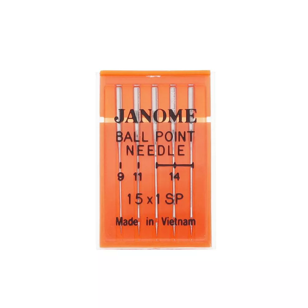 Janome Ball Point Needles 15x1SP – Assorted Size