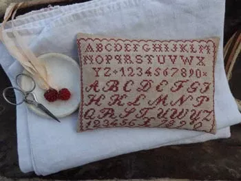 Little Redwork Pinkeep by Stacy Nash Primitives