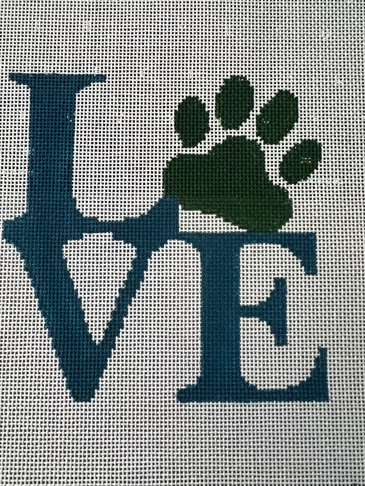 Love Blue w/green Paw 0-107