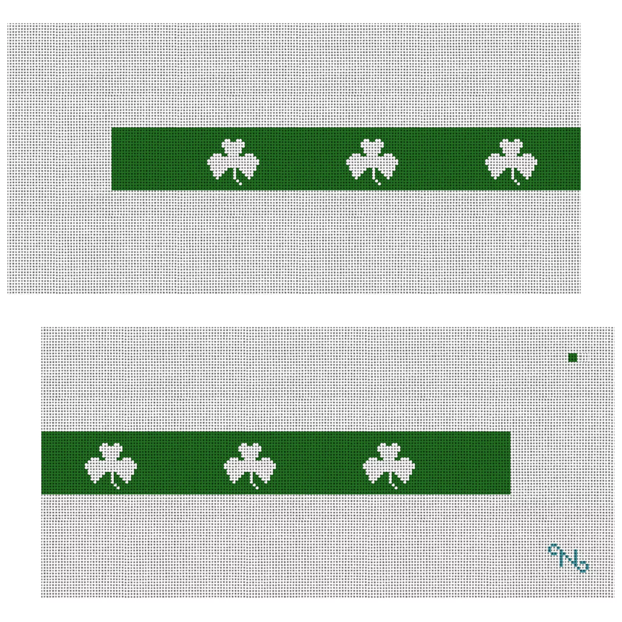 Lucky Irish Clover Needlepoint Dog Collar Kit