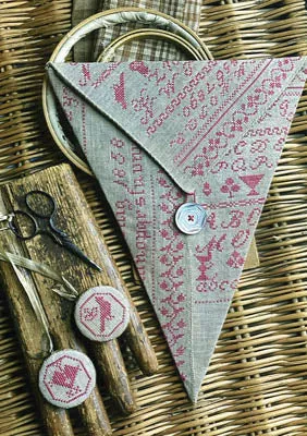 Luise Konig Redwork Sewing Pocket & Fob by Stacy Nash Primitives