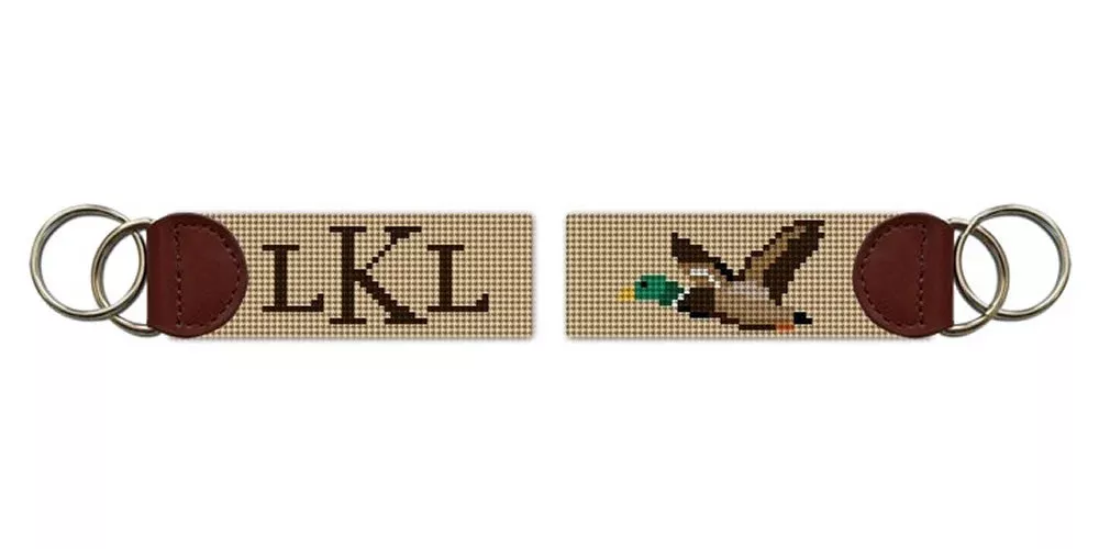 Mallard Needlepoint Key Fob