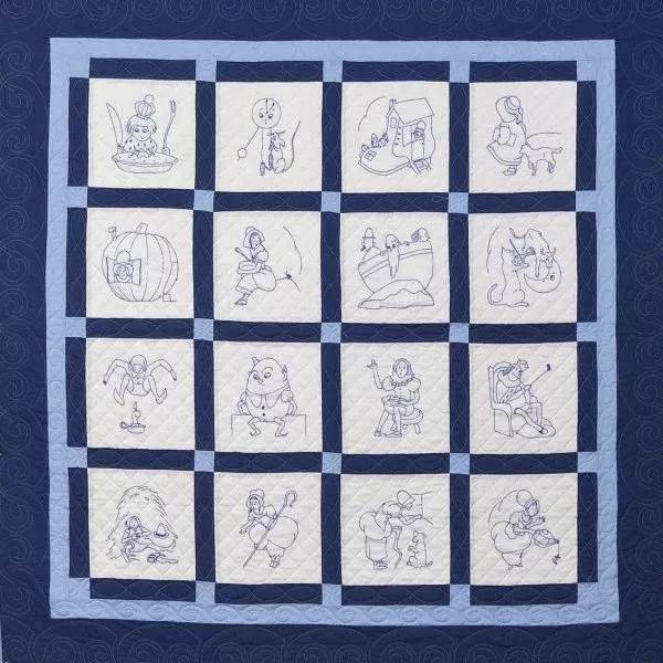 Mini Mother Goose Redwork Block of the Month Club