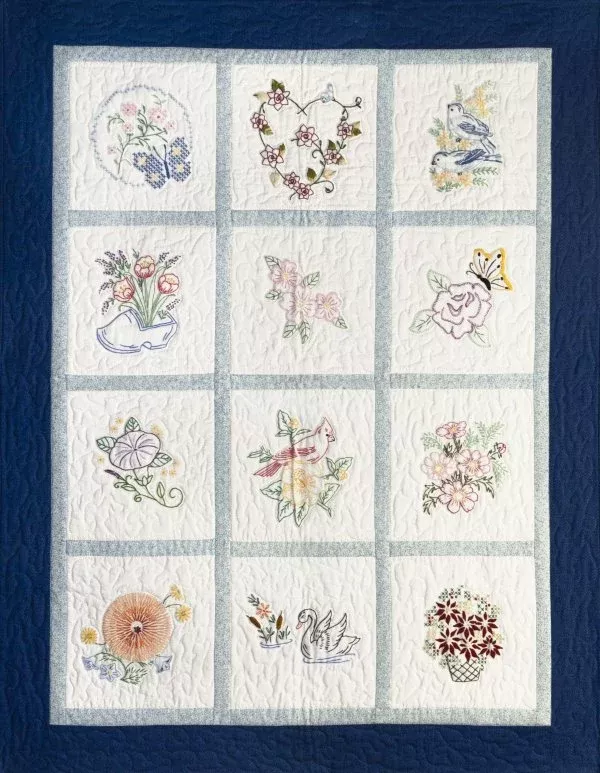 Miss Bee's Garden Embroidery Block of the Month Club