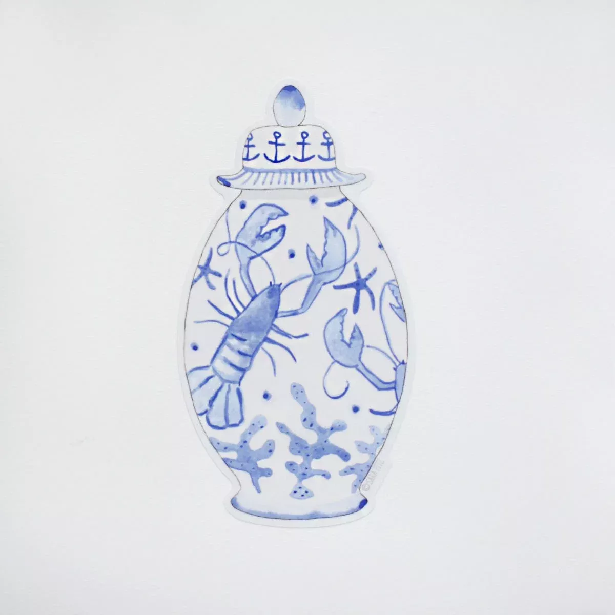 Nautical Ginger Jar Sticker