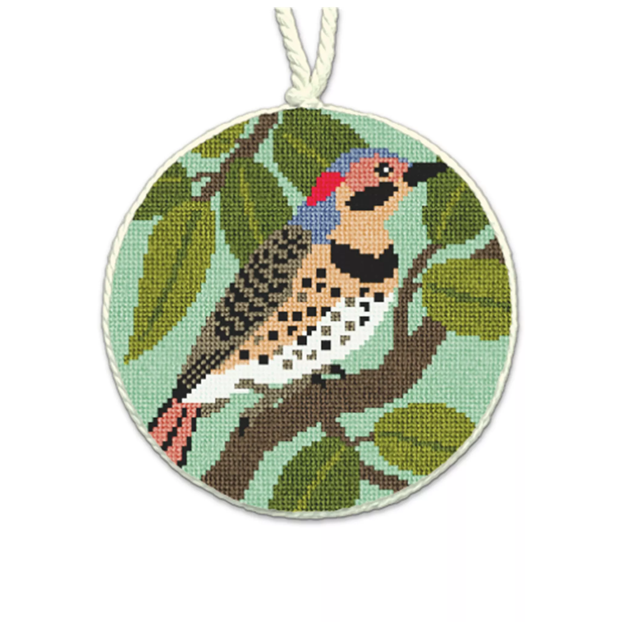 Northern Flicker Needlepoint Ornament